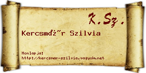 Kercsmár Szilvia névjegykártya